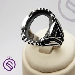 تصویر رکاب انگشتر نقره مردانه مدل ایرج کد 62566 Men's silver ring stirrup, Iraj model