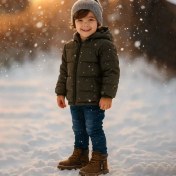 تصویر بوت بچگانه نیم ساق طرح زیپ وارداتی 