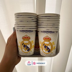 تصویر پیش دستی و لیوان تم تولد رئال مادرید 