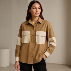 تصویر مانتو کتان - سفید 