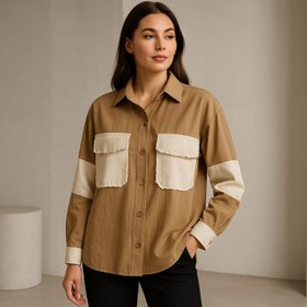 تصویر مانتو کتان - سفید 