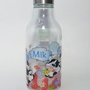تصویر بطری شیر بیضی درب استیل زیباسازان 