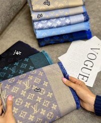 تصویر روسری کشمیر زنانه قواره ۱۴۰ برند لویی ویتون کد1214 