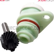 تصویر سنسور سرعت کیلومتر سفید با پینیون پژو ۴۰۵ و پارس و سمند و 206 ایدین موتور Kilometer sensor