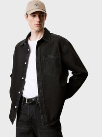 تصویر پیراهن جین فیت معمولی برند H&M Regular Fit Denim Shirt