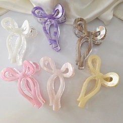 تصویر کلیپس پاپیونی بزرگ ژله ای و مخمل در رنگ های مختلف 