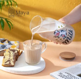 تصویر بطری شیر درب چوبی Maya 