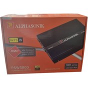 تصویر آمپلی فایر خودرو 75×4 برند آلفاسونیک مدل PSW-5800 Car amplifier 4×75 Alphasonik brand, model PSW-5800