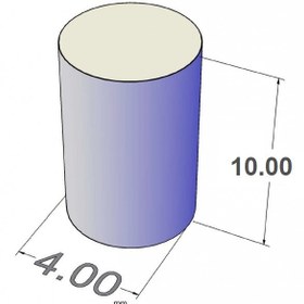 تصویر آهن ربا نئودمیوم مدل استوانه ای سایز 4X10 میلیمتر 