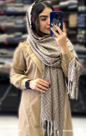 تصویر شال موهر زیگزاگی - سفید Shal moher zigzagi