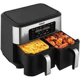 تصویر سرخ کن دوقلو عرشیا مدل AF155-3060 بدون روغن 8.5 لیتری Arshia twin fryer model AF155-3060