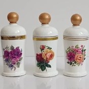 تصویر جا ادویه چوبی تمام دست ساز با طرح های زیبا و کیفیت عالی 