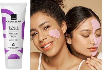 تصویر ماسک صورت خاک رس صورتی کلیراسکین آون اورجینال CLEARSKIN BLEMISH PINK CLAY MASK AVON