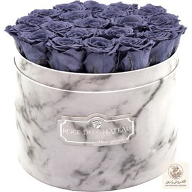 تصویر Grey Eternal Roses in Large White Marble Box | کد: ZNB-1J2V 
