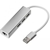 تصویر تبدیل USB به 100 LAN + هاب USB2.0 مدل فونیکس H-2210 