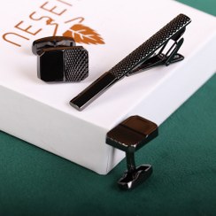 تصویر دکمه سردست و گیره کراوات NESEN کد NC10 