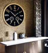 تصویر ساعت دیواری لوتوس مدل 740 سه موتوره طلایی 