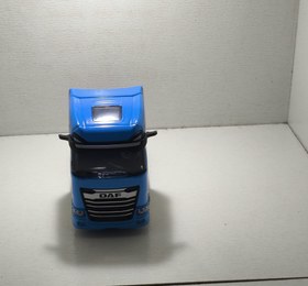 تصویر ماکت ماشین فلزی کله تریلی داف رنگ آبی 