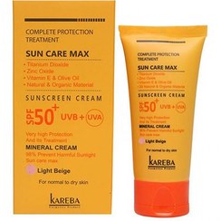 تصویر کرم ضد آفتاب مینرال کاربا +SPF 50 بژ روشن مناسب برای پوست های خشک 50 میلی لیتر 