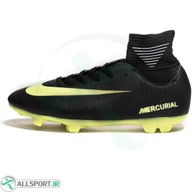 تصویر کفش فوتبال نایک مرکوریال ساقدار طرح اصلی مشکی Nike Mercurial 2019 