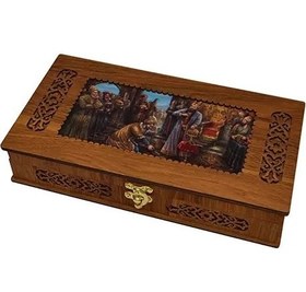 تصویر باکس زعفران طرح شاه هخامنشی 