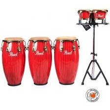 تصویر Pearl HAVANA SERIES Conga AND BONGO WITH STAND تومبا سه لنگه با بانگو و پایه بانگو کد3757 