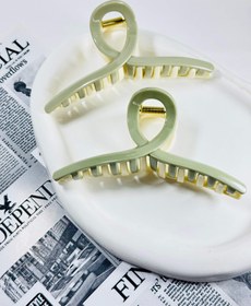 تصویر کلیپس گره ای دورنگ - زرد 