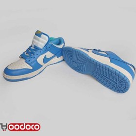 تصویر نایک اس بی دانک بدون ساق آبی سفید Nike sb dunk low blue and white 