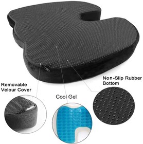 تصویر بالشتک صندلی Gluckluz Seat Cushion Cooling Gel Pad Coccyx Pillow for Office Chair-ارسال 20 روز کاری 