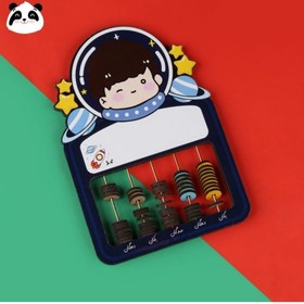 تصویر چرتکه چوبی فانتزی طرح فضانورد 