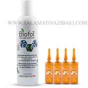تصویر ترمیم کننده و ضد ریزش مو پکیج درمانی بایوفول کانادا (بلوشامپو + ۴ محلول پلاسنتا) BIOFOL 