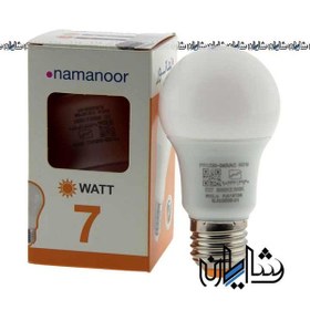 تصویر لامپ حبابی 7 وات نمانور LED lamp Bulb LED 7w namanoor