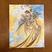 تصویر حافظ(تابلو نقاشی چهره، مداد رنگی) 