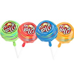 تصویر آبنبات چوبی آدامس دار موجی لولی ببتو moji lolli moji lolli