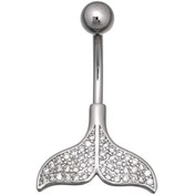 تصویر پیرسینگ ناف دم وال با کد P4631 از استیل 