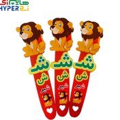تصویر بوک مارک (نشانک) کتاب طرح شیر ( گیفت الفبا با حروف ش ی ر ) 