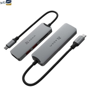 تصویر هاب USB-C آدام المنتس 5 پورت مدل CASA A05 