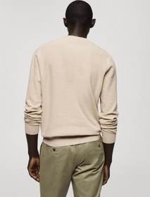 تصویر سویشرت آستین بلند یقه گرد تن کِرو برند mango man Ten Crew Neck Long Sleeve Sweater