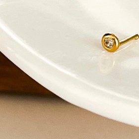 تصویر پیرسینگ بینی تک نگین 