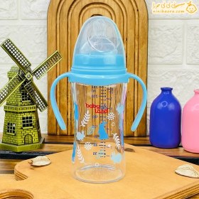 تصویر شیشه شیر پیرکس بی بی لند آنتی کولیک کد 493 حجم 240 میلی لیتر Baby Land Milk Bottle Code 493 240ml