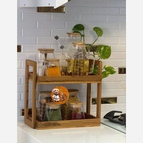 تصویر استند چوبی ترمو 2 طبقه 