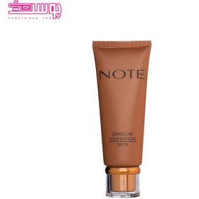 تصویر کرم پودر نوت برنزه کننده Sunglow  در چند رنگ Note Foundation Bronzing Sunglow Vitamin E SPF15