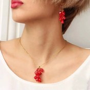 تصویر ست گردنبند و گوشواره یلدایی کد G1574 