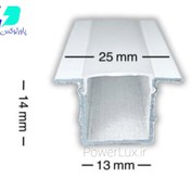 تصویر پروفیل نورخطی 2/5سانتی کنافی کد PX15-برند پاورلوکس - مشکی مات / شاخه 3 متری 