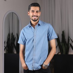 تصویر پیراهن مردانه لی کد ۱۴۵۲ رنگ آبی تیره 