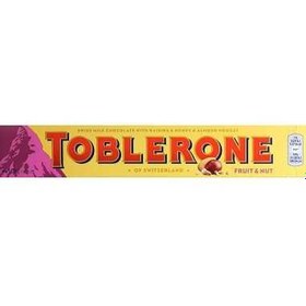 تصویر شکلات کشمشی با مغزیجات تابلرون Toblerone Fruit & Nut with Raisins Chocolate 