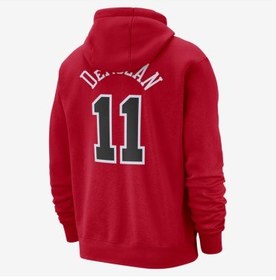 تصویر سویشرت ورزشی مدل DeMar DeRozan Chicago Bulls Club Fleece رنگ قرمز دانشگاه مردانه نایک 