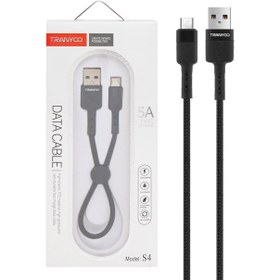 تصویر کابل تبدیل USB به microUSB ترانیو مدل S4 طول 0.2 متر 