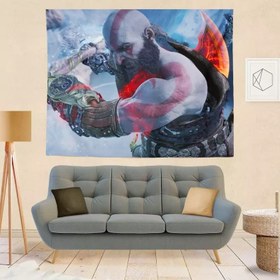 تصویر بک دراپ یا پوستر پارچه ای god of war کد VM-201 
