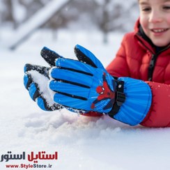 تصویر دستکش مردانه طرح مرد عنکبوتی کد 2016 